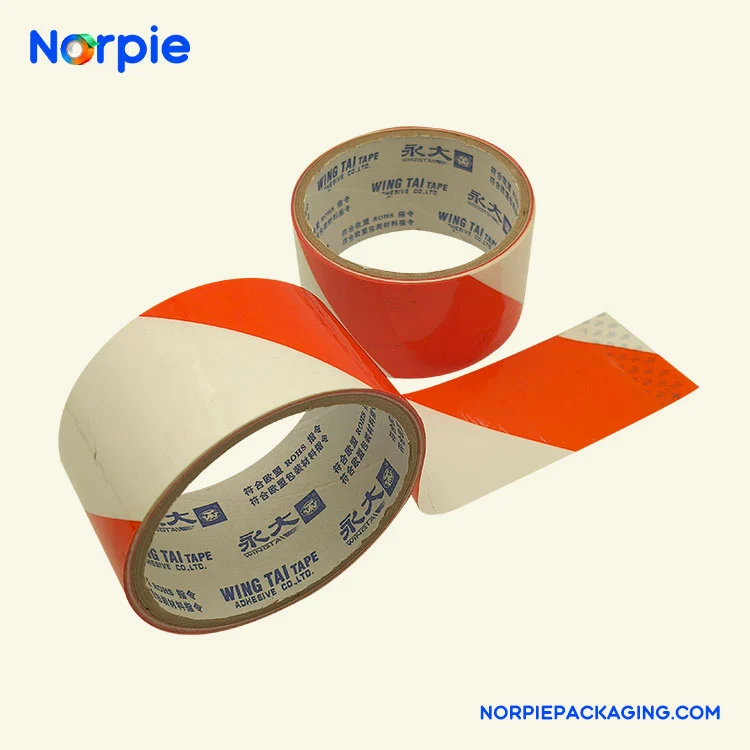 Nastro di avvertenza rosso e bianco